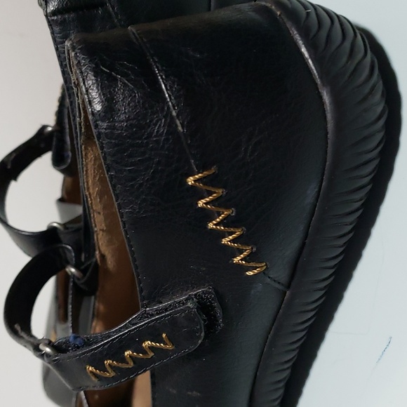 Orthaheel Myla Mary Jane Shoes Women's Size 9.5 Black Leather Hook & Loop Flats - Picture 7 of 11